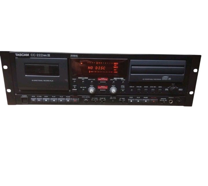 Tascam CC-222SLmkII CD Recorder / Cassette Combination Deck.
