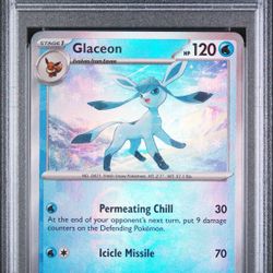 Glaceon Master Ball Reverse Holo 2025 Pokemon Prismatic Evolutions 025/131 PSA 7