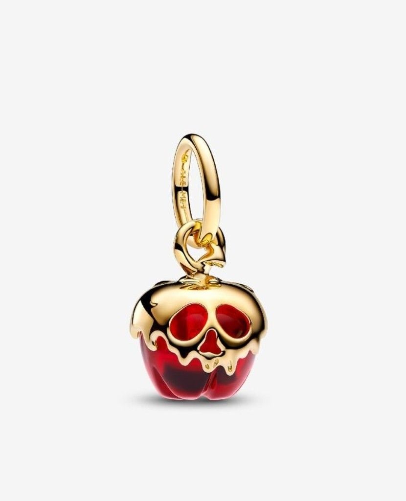 Pandora Disney Villains Evil Queen Apple Dangle Charm 14k gold plating