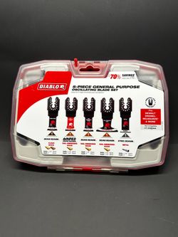 5 piece general purpose oscillating blade set