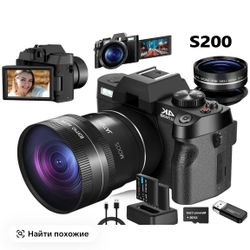 4K Digital Cameras for Photography, 48MP Vlogging Camera for YouTube with WiFi, 180° Flip Screen Compact Camera with Flash