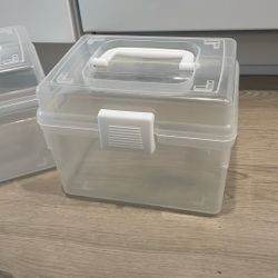Plastic Storage Containers Set Of Two 