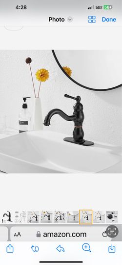 Oil Rubbed Bronze Bathroom Faucet Single Handle One Hole Pop Up Drain  Black And Chrome A10&A45