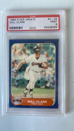 1986 Fleer Update Will Clark PSA 9 Mint
