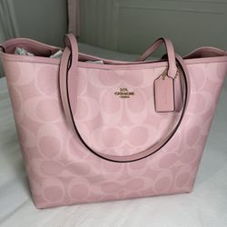 Coach Powder Pink Large City Tote Purse 