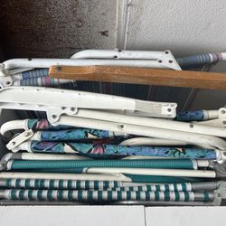 Vintage Beach Lounge Chairs 