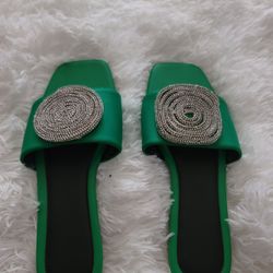 Brand New Ladies Emerald Green Sandals Size 7