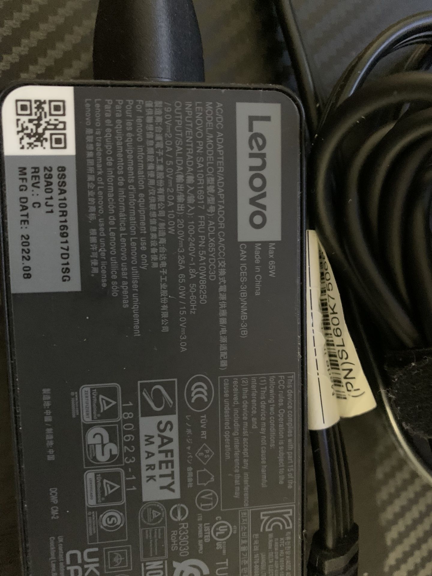 Lenovo 65w Power Adapter