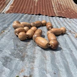 76 Inches Long.Wood Balls On A Rope.