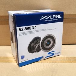 Alpine S Series Bass Speaker 8" Dual Voice Coil Subwoofer 4-Ohm S2-W8D4 🚨 Payment Options Available 🚨 No Credit Needed 🚨 