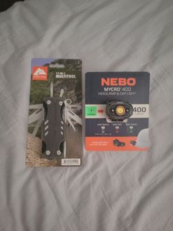 NEBO 400 Lumen Headlamp + Ozark Trail 17-in-1 Multitool Bundle — Rechargeable