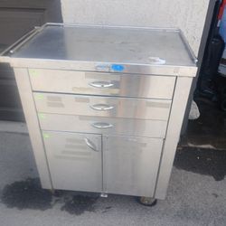 Tool Box With Wheels Stainless steel.