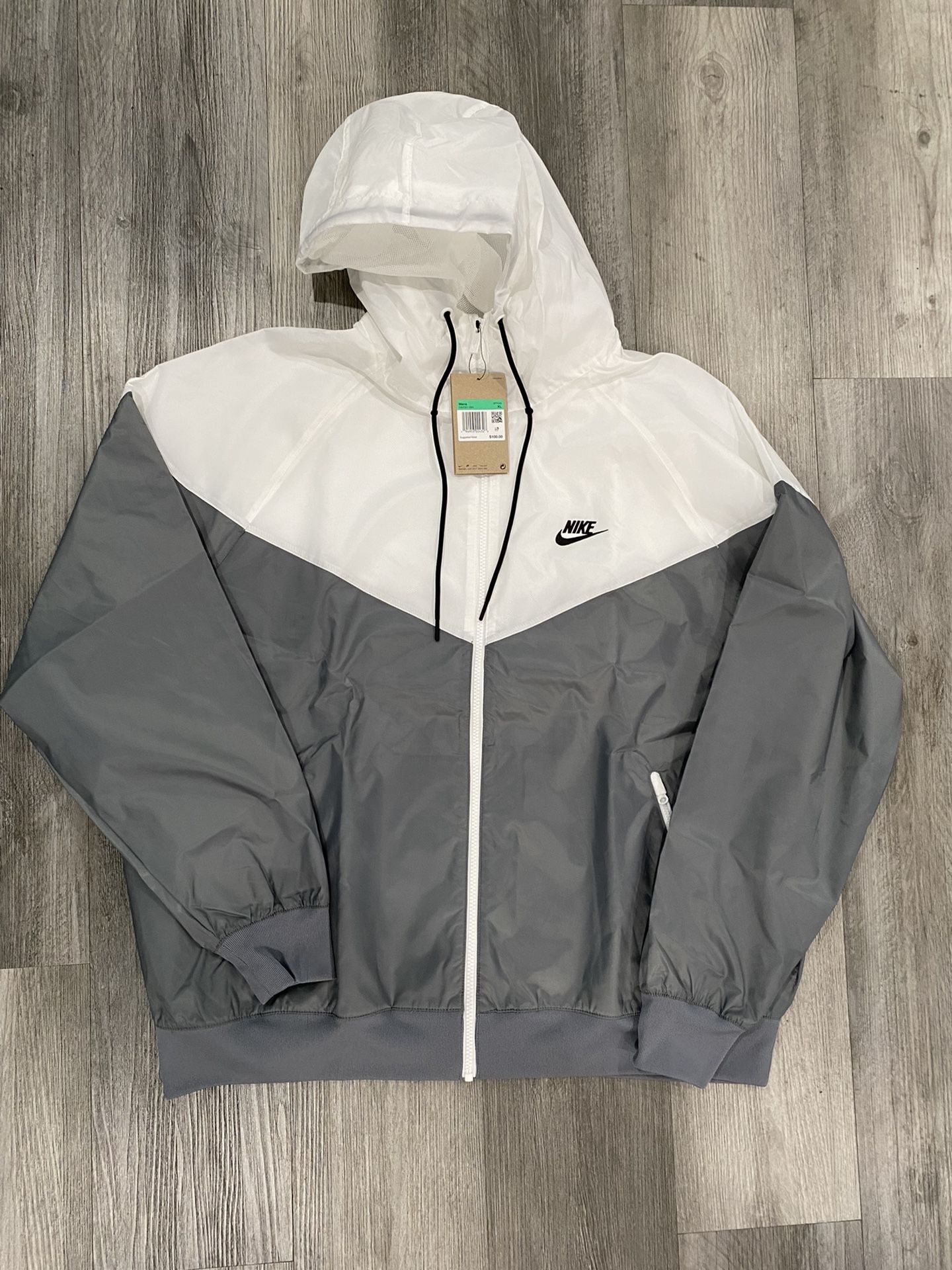 Nike Rain Jacket. White/Grey. All Sizes Available. More Items Available