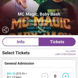 Mc Magic Baby Bash Concert Tickets