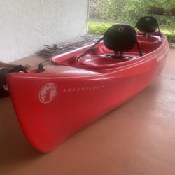 Adventure 14ft Tandem Canoe w/ 2 oars and 2 life jackets