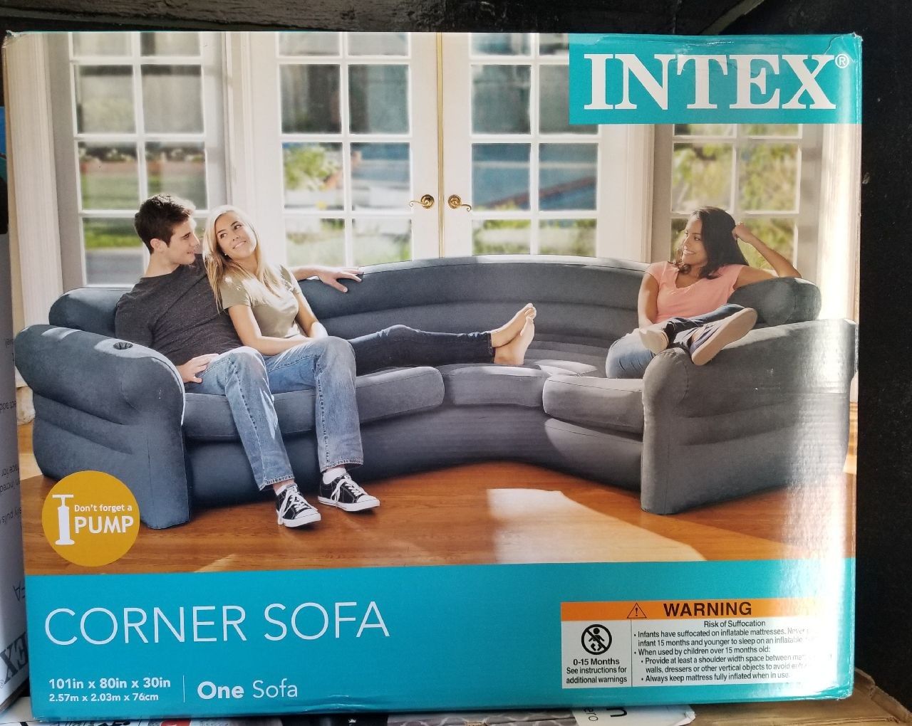 Intex inflatable corner couch sectional