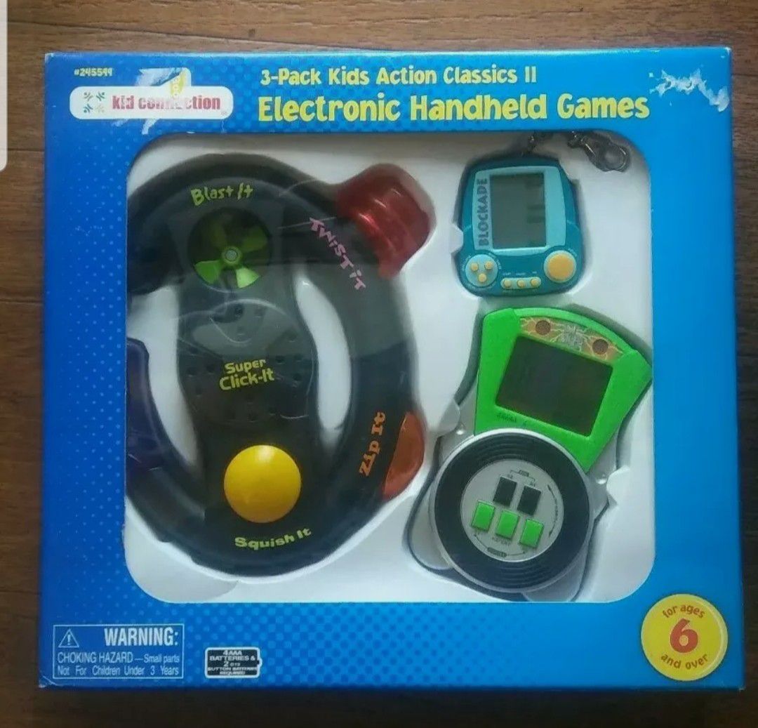 3 Pack Kids Action Classics II Electronic Handheld Games