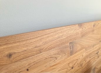 CB2 Dondra Teak/Mango Wood queen size bedframe