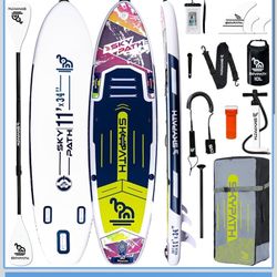 Inflatable Stand Up Paddle Board,11'*34'' Ultra-Light SUP Board, Wide Stable Family Board for Youth & Adults of All Skill Levels with Full Set of SUP 