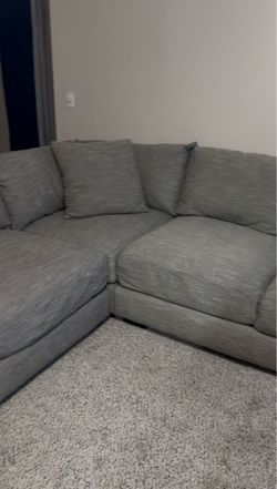Gray Fabric Sectional Sofa