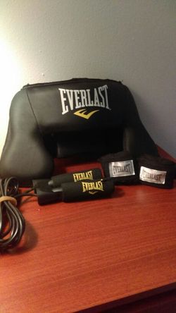 Everlast Headgear ,wrist wraps ,Jump rope