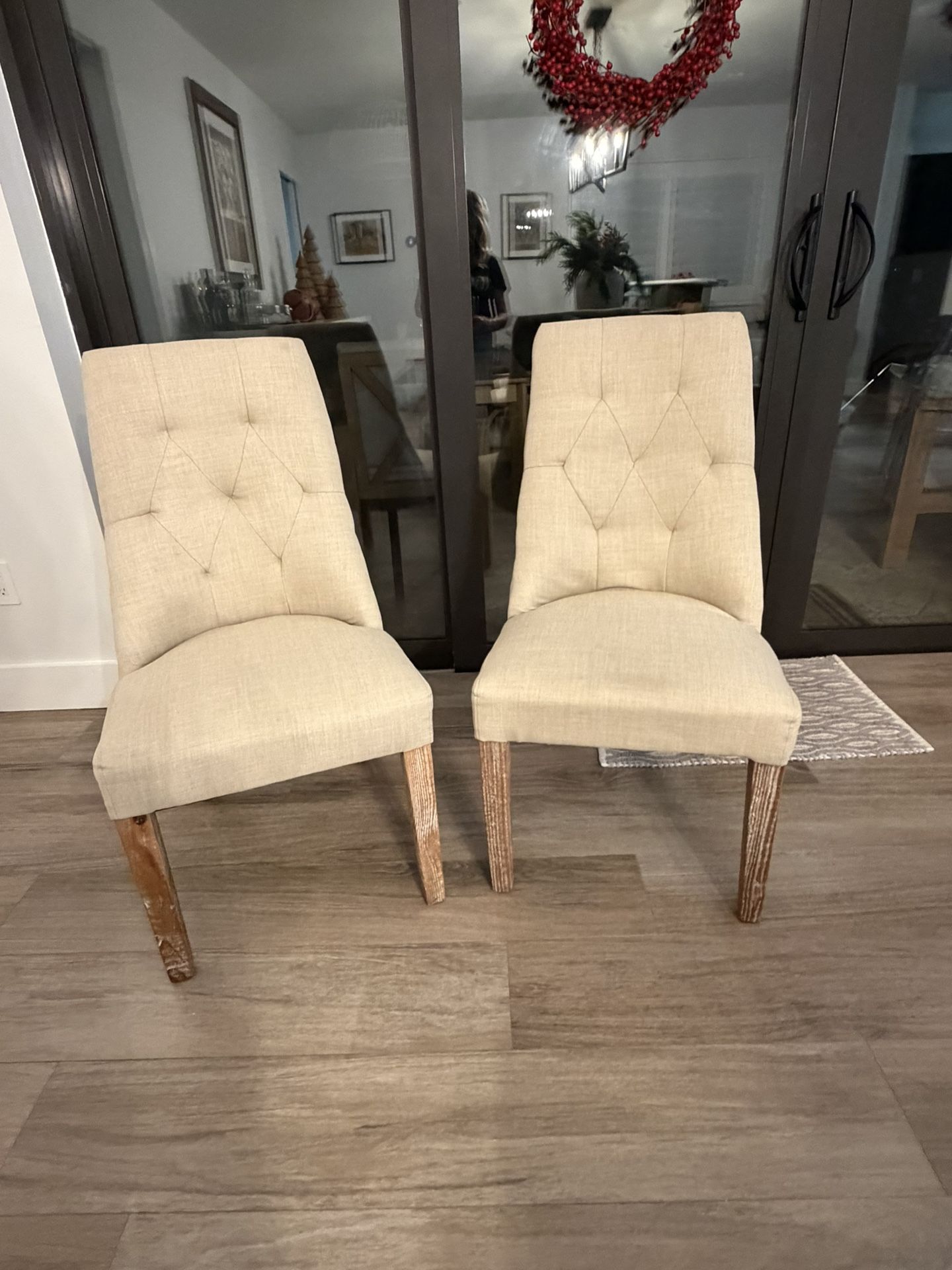 Linen fabric chairs 