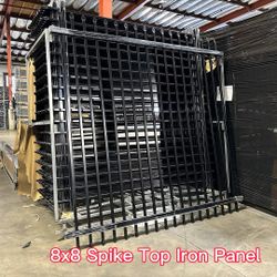 8’ x 8’ Spike Top Iron Panel