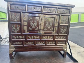 Korean Antique Decorative Wooden Cabinet