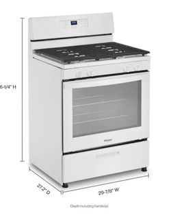 Whirlpool white 4-burner gas range