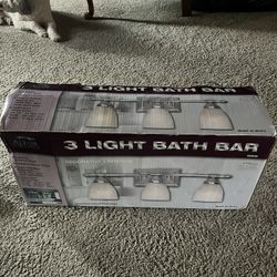 3 Light Bath Bar (bathroom Light) New
