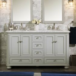 allen + roth Undermount Double Sink Bathroom Vanity