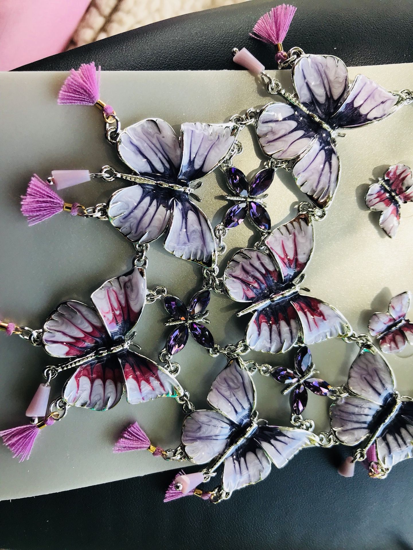 Butterfly Necklace and Earrings