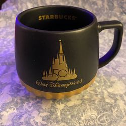 Starbucks WDW 50th Anniversary Mug NEW Black & Gold 2021