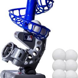 Franklin Sports MLB Electronic Baseball Pitching Machine - Automatic Youth Pitching Machine with (6) Plastic Baseballs Included -Youth Baseball Pitche