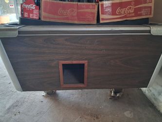 Coin-Op Pool Table with Wood Grain table