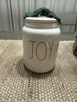 Rae Dunn Joy Christmas Canister