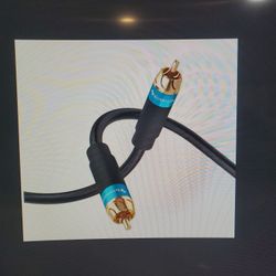Bluerigger 35 Foot RCA Audio Subwoofer Cable, Dual Shielded Gold Plated