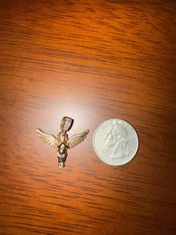 14k Gold Cherub Pendant