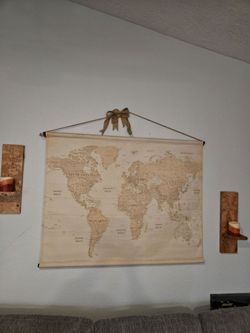 Canvas wall map