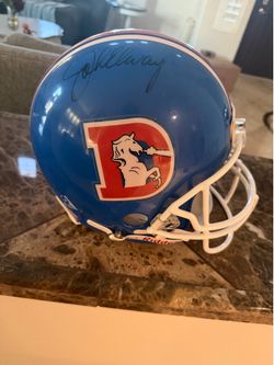 John Elway Autographed Pro Full Size Helmet