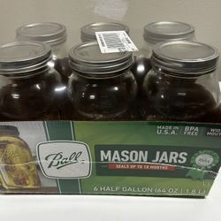 64 Oz Ball Mason Jars New Unopened 
