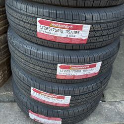 4 New Tires 225/75/16 Landspider Installed And Balanced 