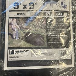 9’X 9’ Heavy Duty Polyethylene Tarp Black **NEW**