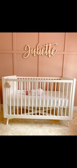 West elm mid century crib