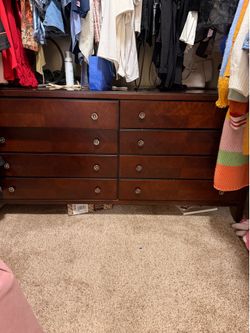 Large 8-drawer Brown Dresser