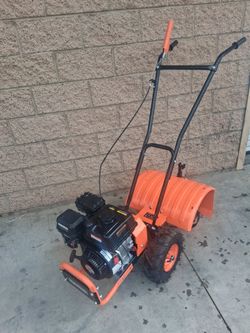 Super Handy GUO116 Rear Tine Tiller Cultivator 16” Width 12" Depth 7HP 209cc 4 Stroke Gas Motor 12 Steel Adjustable Tines New