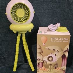 New portable handheld fan, USB rechargeable, 3 speed settings, 360-degree rotating, octopus legs