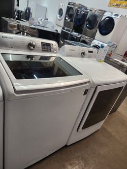 SAMSUNG SET STEAM WASHER AND ELECTRIC DRYER 