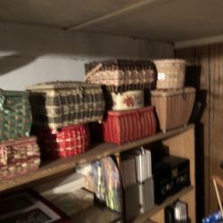 Antique And Vintage Sewing Baskets Per Basket Filled With Accessories 