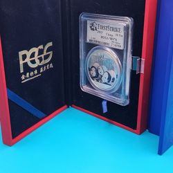 2013 China 1 oz Silver Panda MS-70 PCGS FirstStrike In PCGS Box